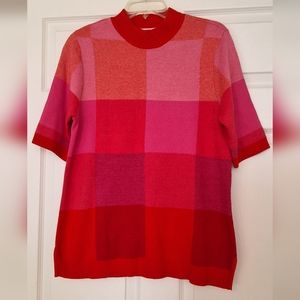 Isaac Mizrahi Live, Medium, Women's Mock Neck Color Block Sweater